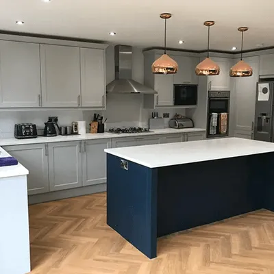 inside white kitchen